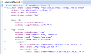 Android Manifest File