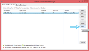 Start AVD
