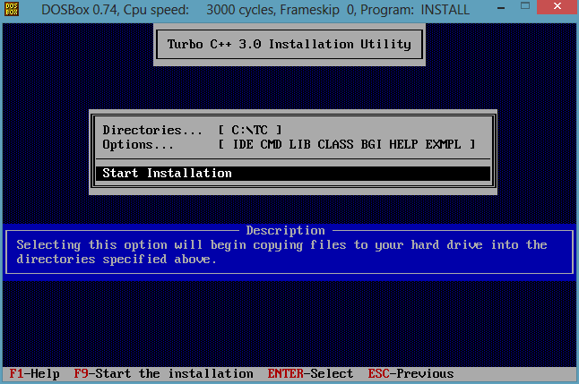 Turbo C++ Install 2