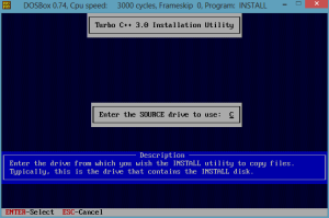 Turbo C++ Install