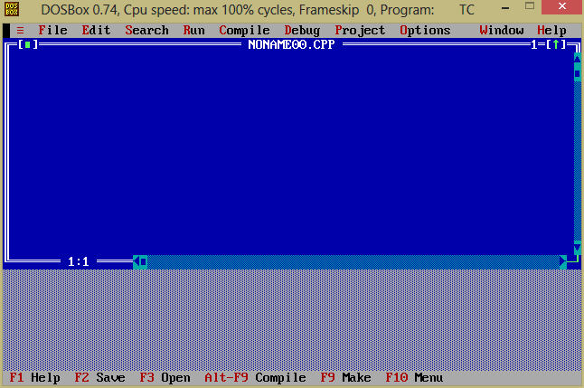 Turbo C++ on Windows 8