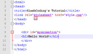 CSS Animation HTML Part