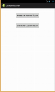 Android Toast Generation Application