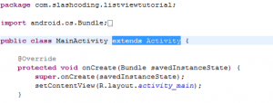 Extending MainActivity ListView