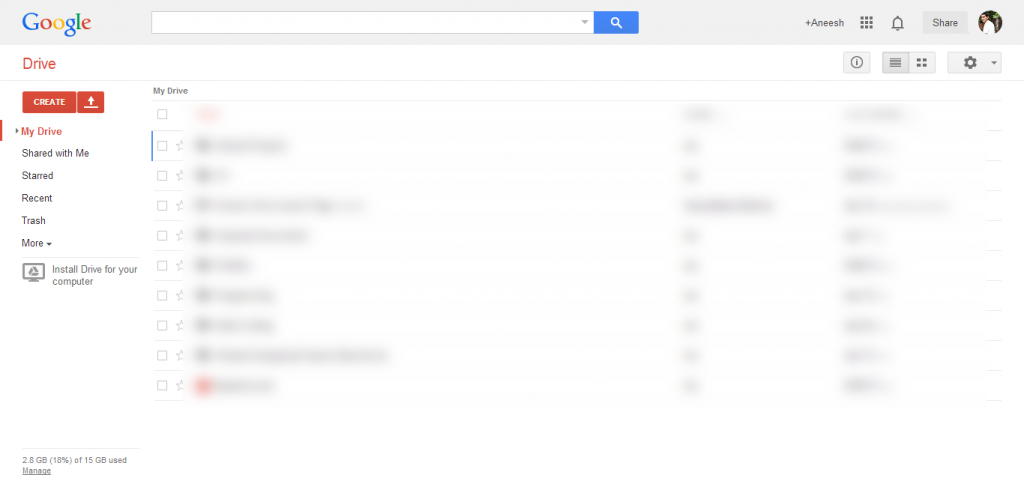 Google Drive Interface