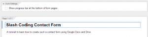 Editing Title of Google Form