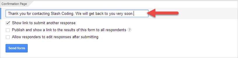 Google Form Response Change