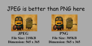 When is JPEG Better than PNG