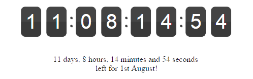 Countdown Timer using jQuery